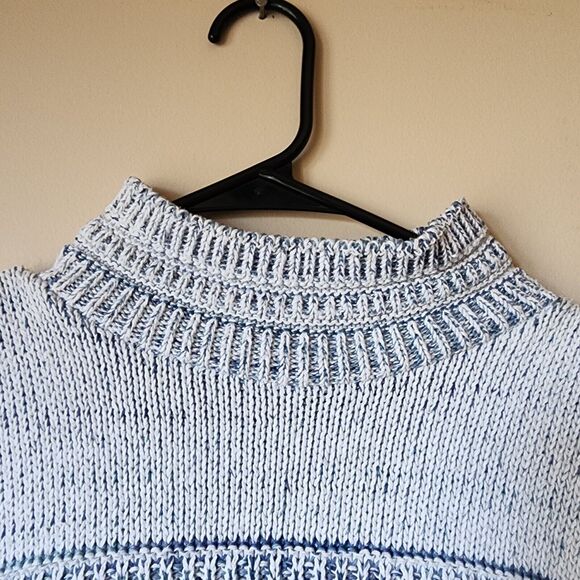 Vintage David Brett Sweater Womens Size Not Labeled XL? Cable Knit Gray Blue - Picture 5 of 7